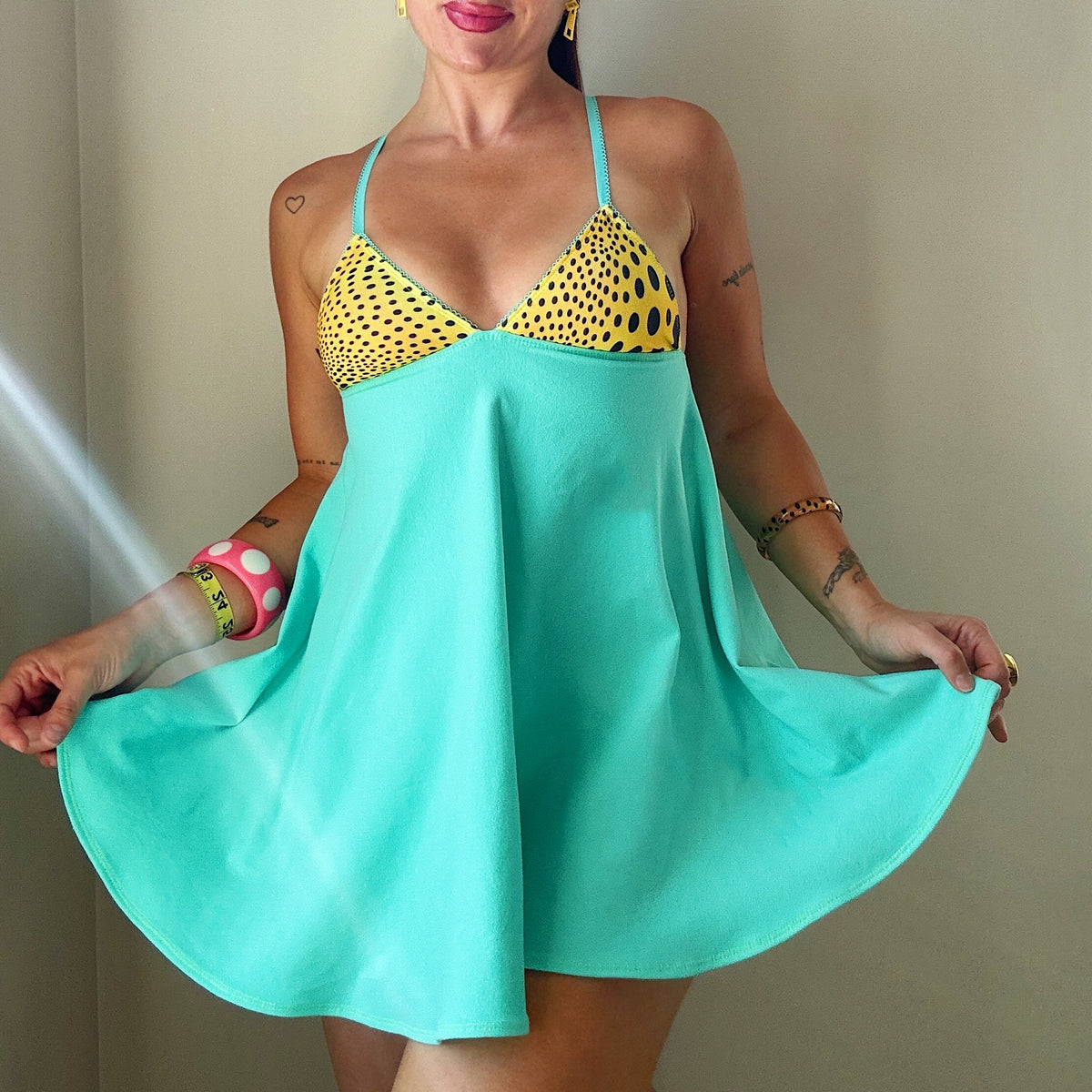 Aqua Digi Cheetah Babydoll Dress